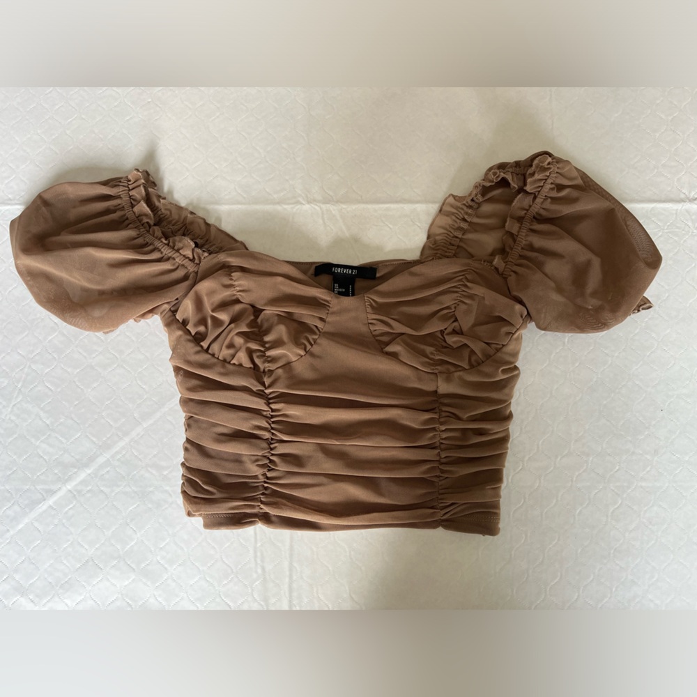 Forever21 Cropped Brown Top